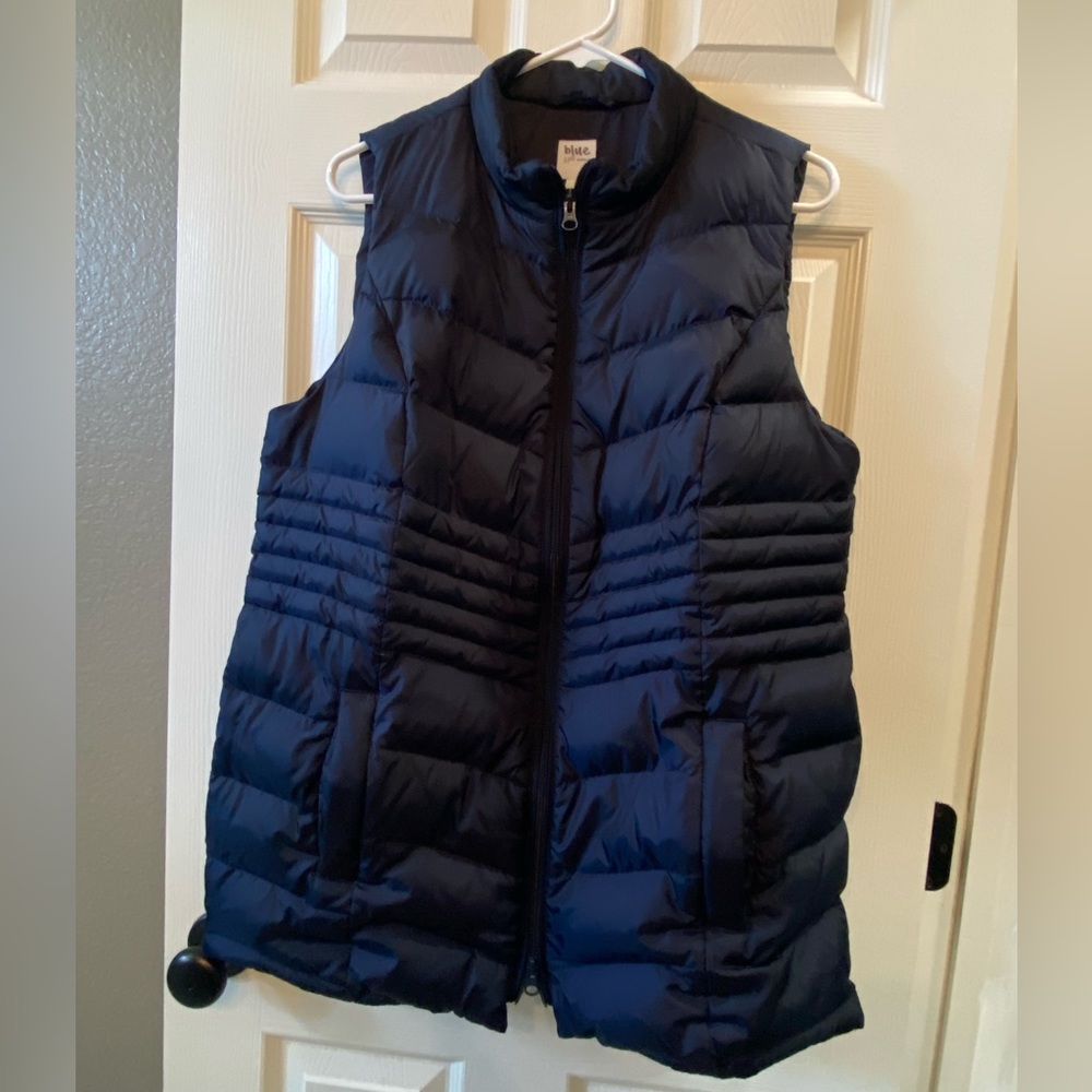 J. Jill down vest- navy blue